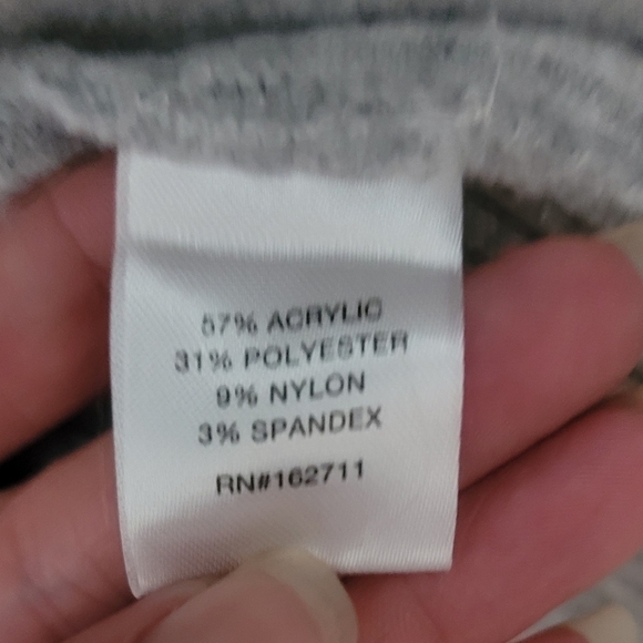 Love Ellie Women's Gray Ribbed Long Sleeve Open Cardigan Sweater - Picture 4 of 4